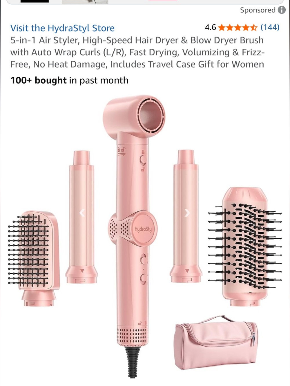 $150. Hydro style 5-in-1 Rose Gold Air Styler & Dryer Brush Brand new in box!